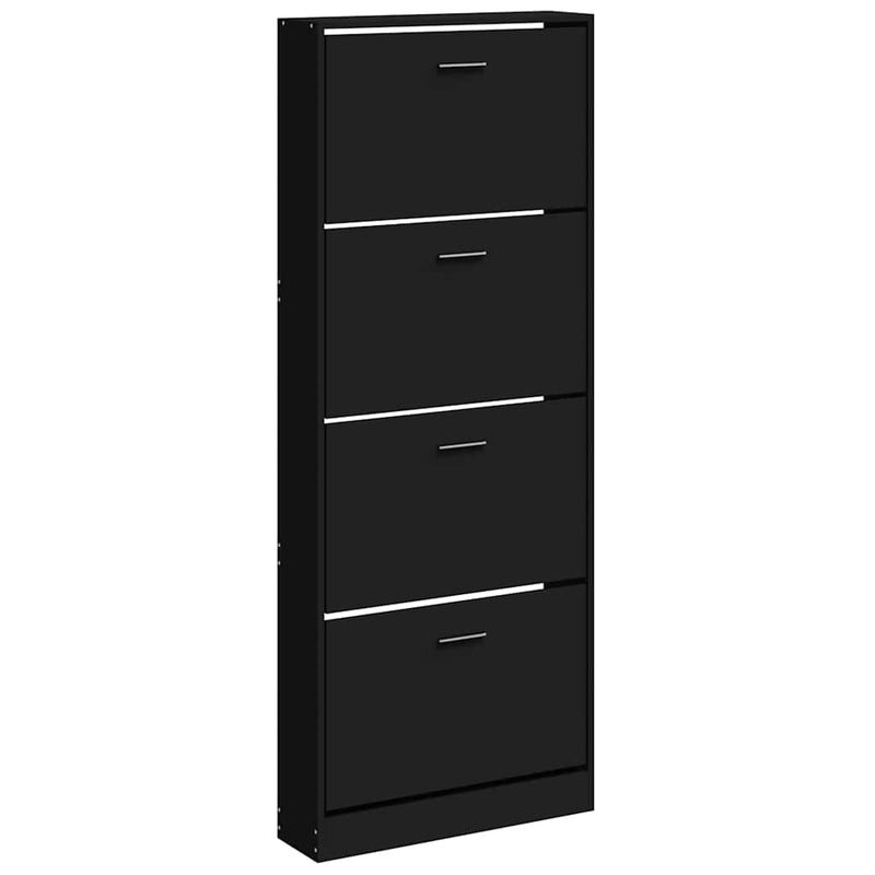 Pantofar, negru, 59x17x150 cm, lemn compozit