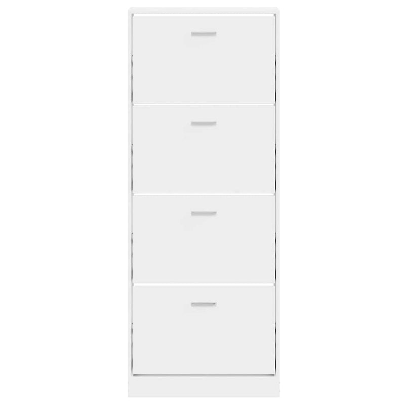 Pantofar, alb extralucios, 59x17x150 cm, lemn compozit