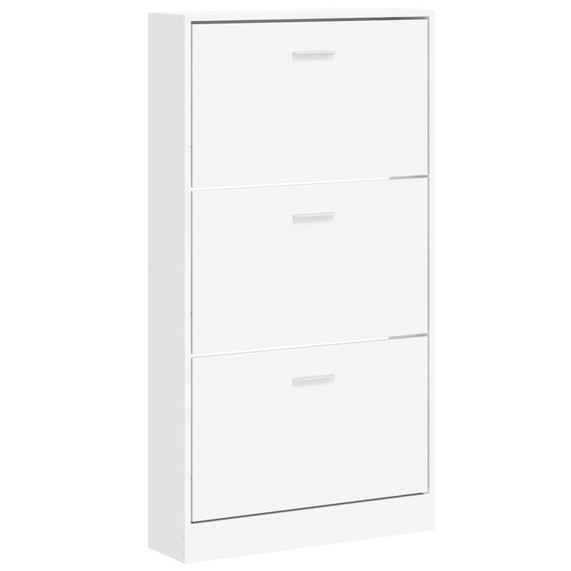 Dulap pentru pantofi, alb, 59x17x108 cm, lemn stratificat