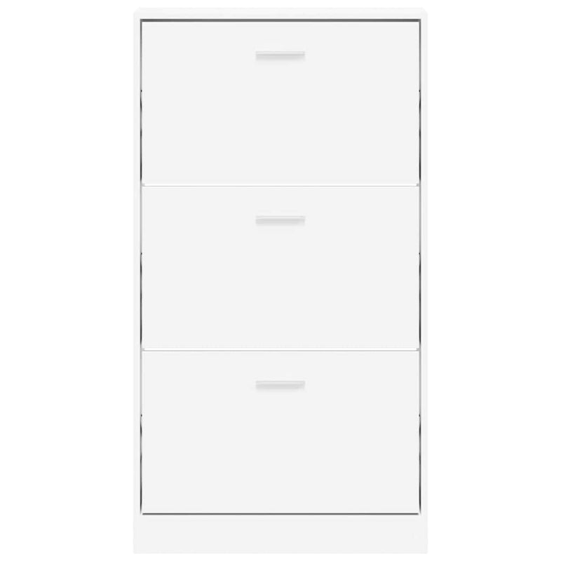 Dulap pentru pantofi, alb, 59x17x108 cm, lemn stratificat