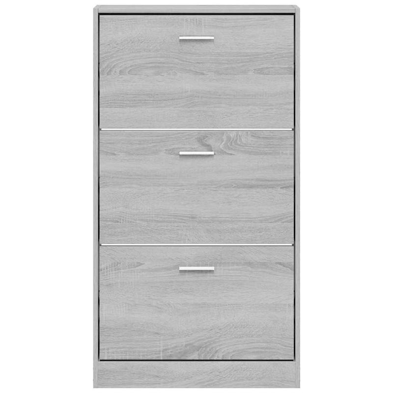 Pantofar, gri sonoma, 59x17x108 cm, lemn prelucrat