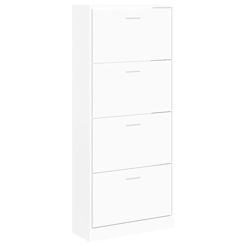 Pantofar, alb, 63x24x147 cm, lemn prelucrat