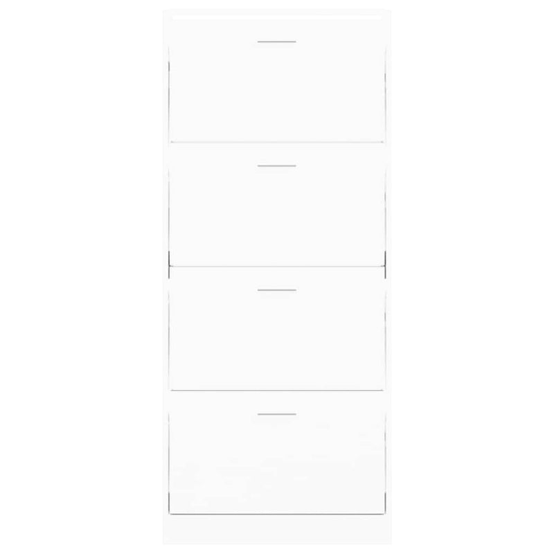Pantofar, alb, 63x24x147 cm, lemn prelucrat
