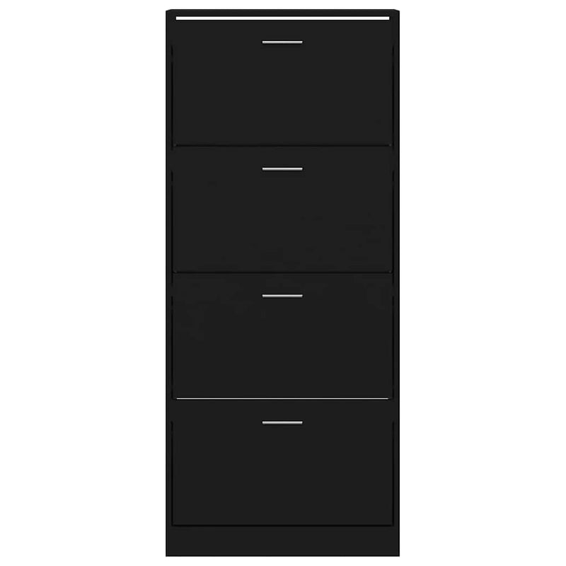 Pantofar, negru, 63x24x147 cm, lemn compozit