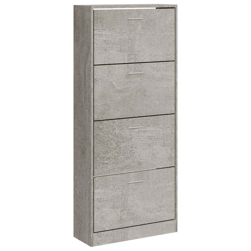 Pantofar, gri beton, 63x24x147 cm, lemn compozit