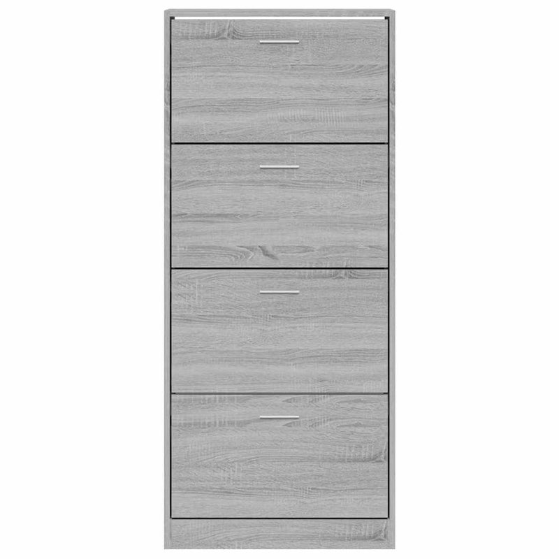 Pantofar, gri sonoma, 63x24x147 cm, lemn prelucrat