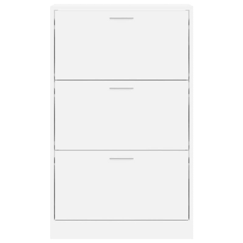 Pantofar, alb, 63x24x103 cm, lemn compozit
