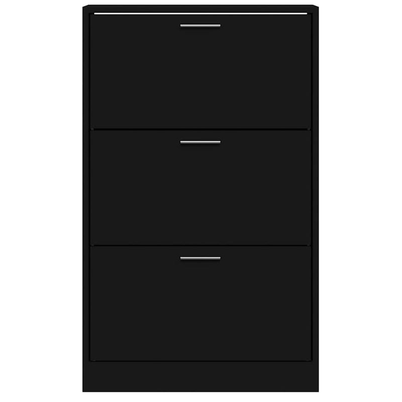 Pantofar, negru, 63x24x103 cm, lemn compozit