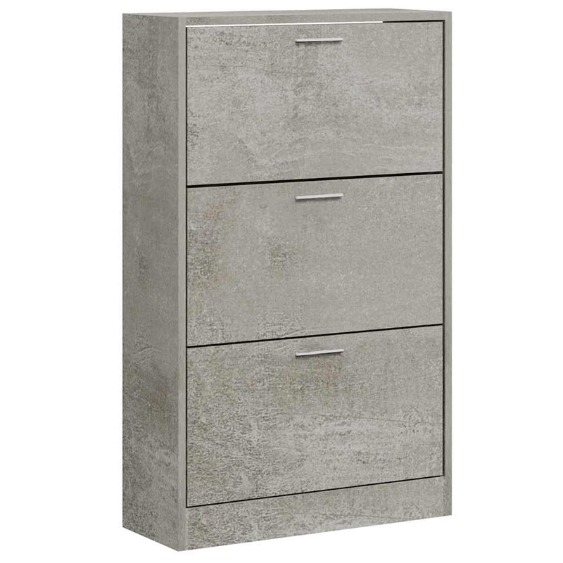 Pantofar, gri beton, 63x24x103 cm, lemn compozit