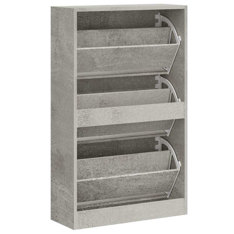 Pantofar, gri beton, 63x24x103 cm, lemn compozit