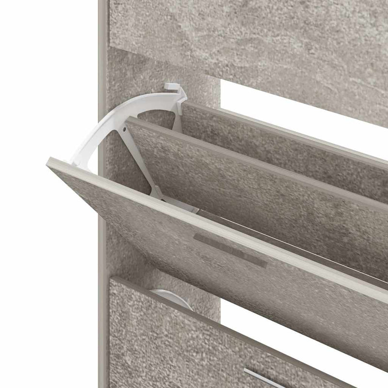 Pantofar, gri beton, 63x24x103 cm, lemn compozit