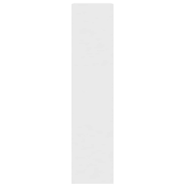 Pantofar, alb extralucios, 63x24x103 cm, lemn compozit