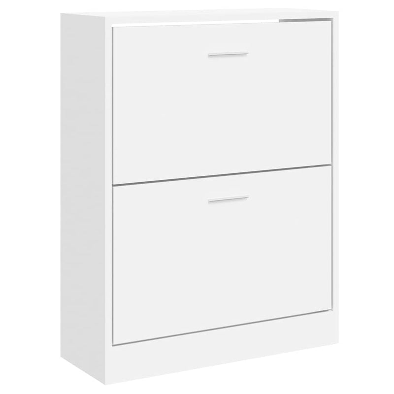 Pantofar, alb extralucios, 63x24x81 cm, lemn compozit