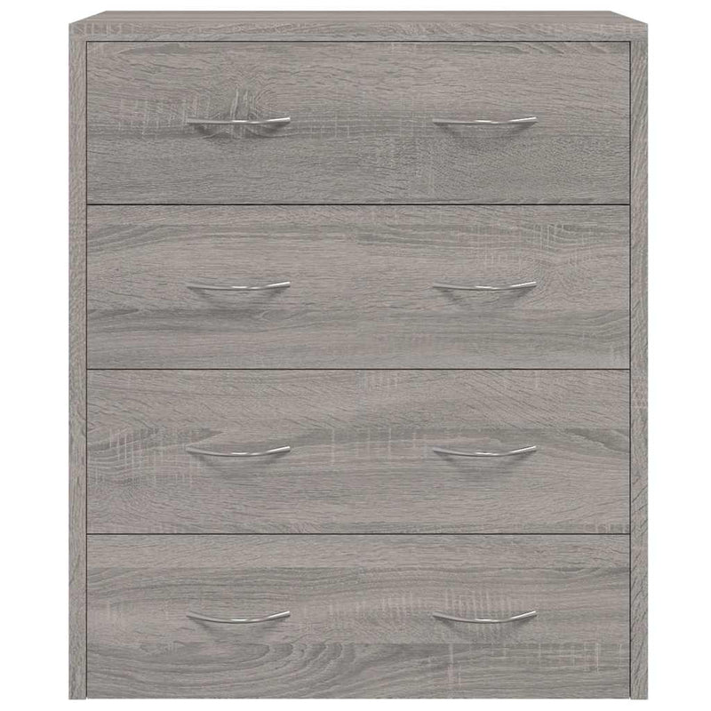Servantă cu 4 sertare, gri sonoma, 60x30,5x71 cm