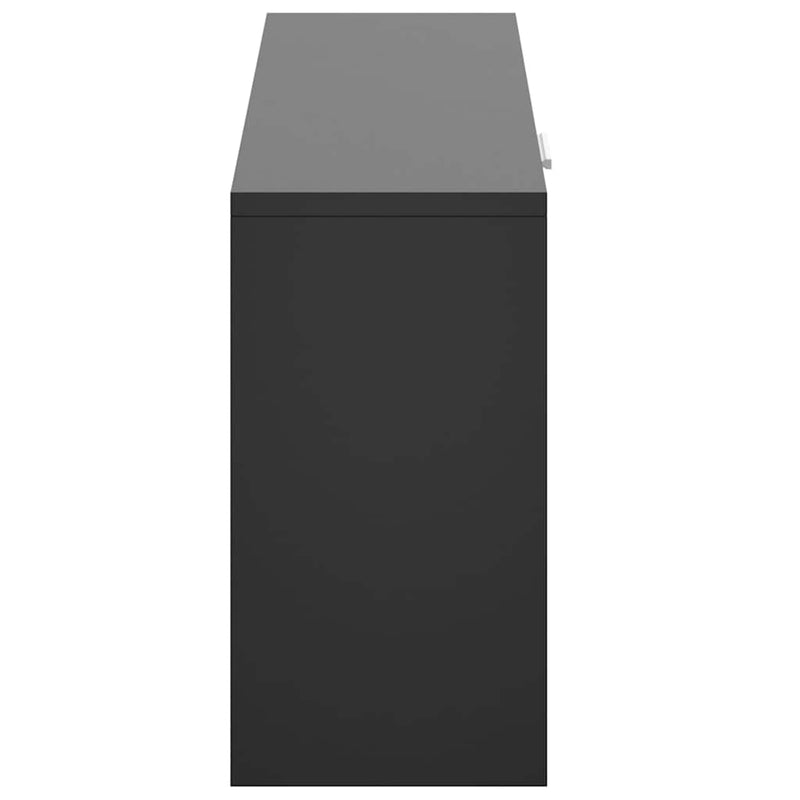 Bancă pentru pantofi neagră 80x24x45 cm, lemn stratificat