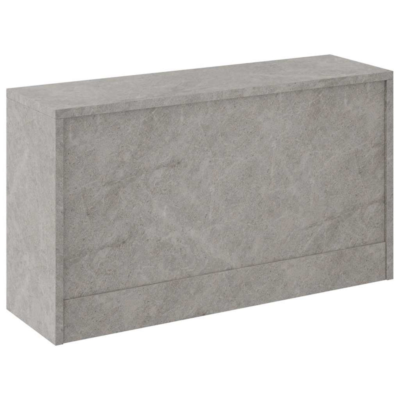 Bancheta pantofar, gri beton, 80x24x45 cm, lemn compozit