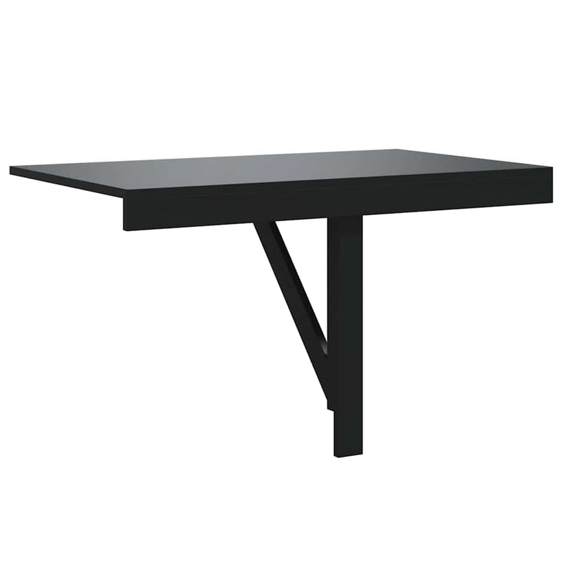 Masă de perete pliantă, negru, 100x60x56 cm, lemn compozit