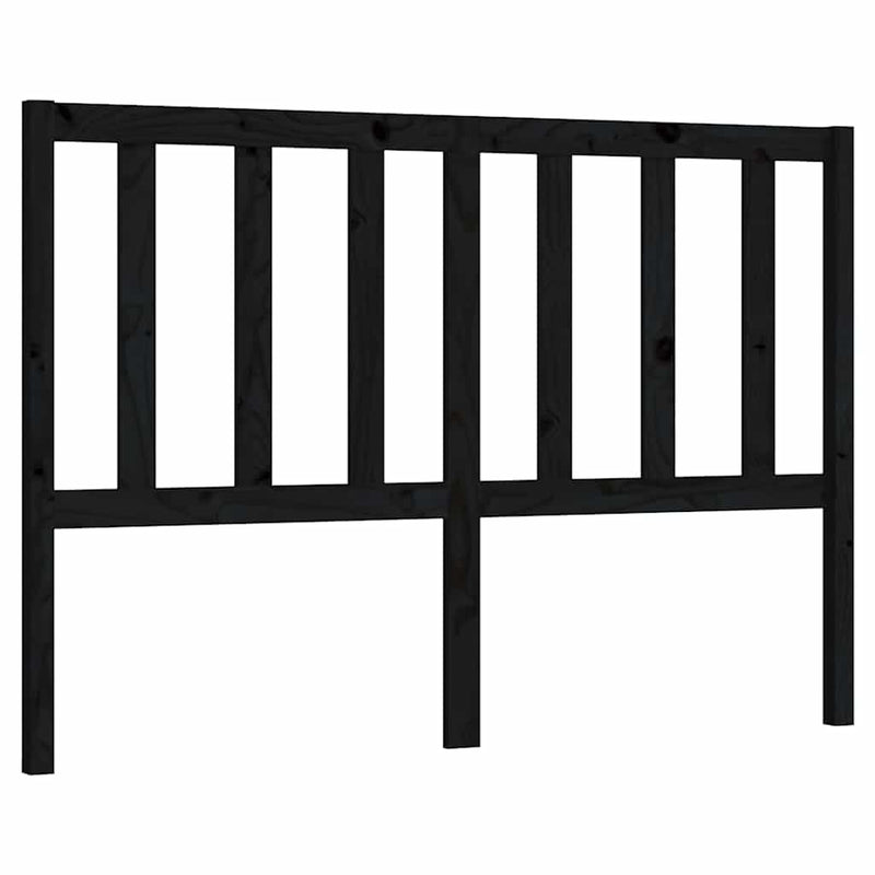 Tăblie de pat, negru, 166x4x100 cm, lemn masiv de pin