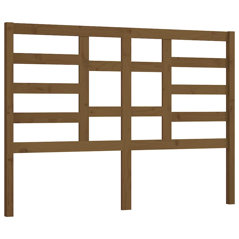 Tăblie de pat, maro miere, 126x4x104 cm, lemn masiv de pin
