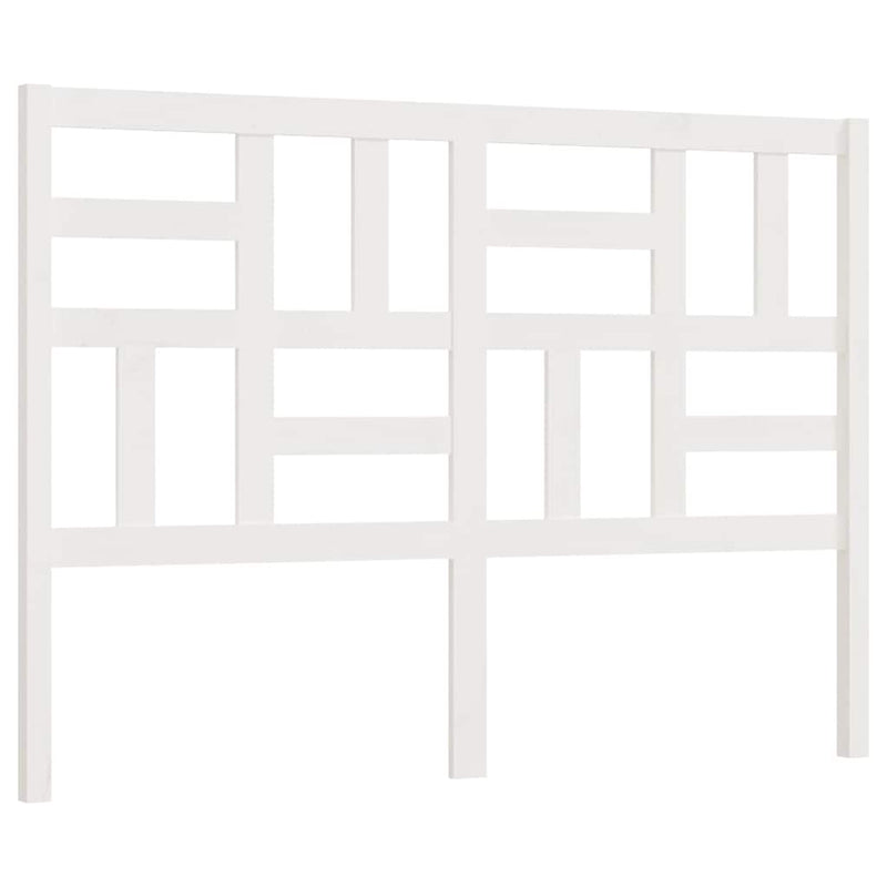 Tăblie de pat, alb, 126x4x104 cm, lemn masiv de pin