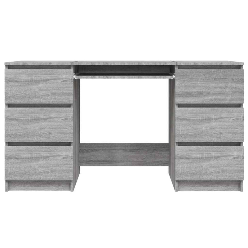 Birou, gri sonoma, 140x50x77 cm, lemn prelucrat