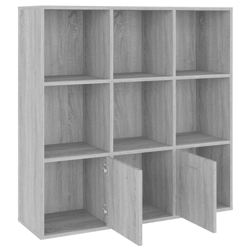 Bibliotecă, gri sonoma, 98x30x98 cm