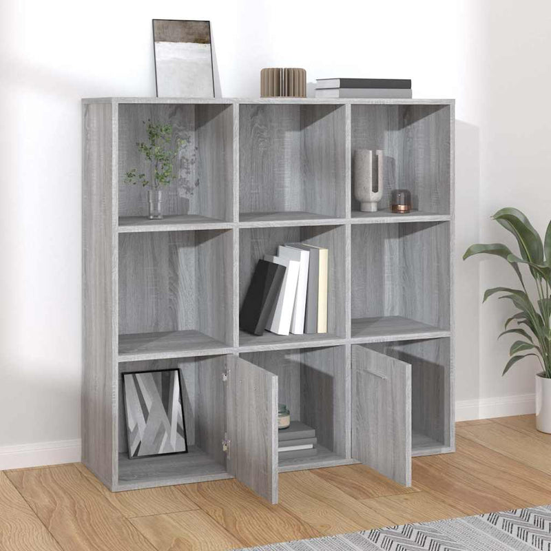 Bibliotecă, gri sonoma, 98x30x98 cm