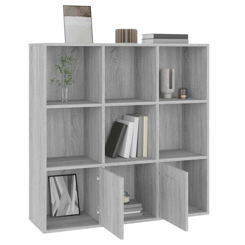 Bibliotecă, gri sonoma, 98x30x98 cm