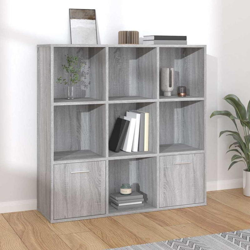 Bibliotecă, gri sonoma, 98x30x98 cm