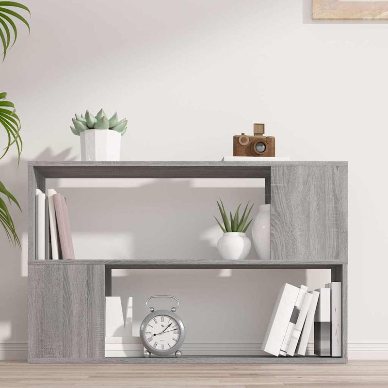 Bibliotecă, gri sonoma, 100x24x63 cm, lemn prelucrat