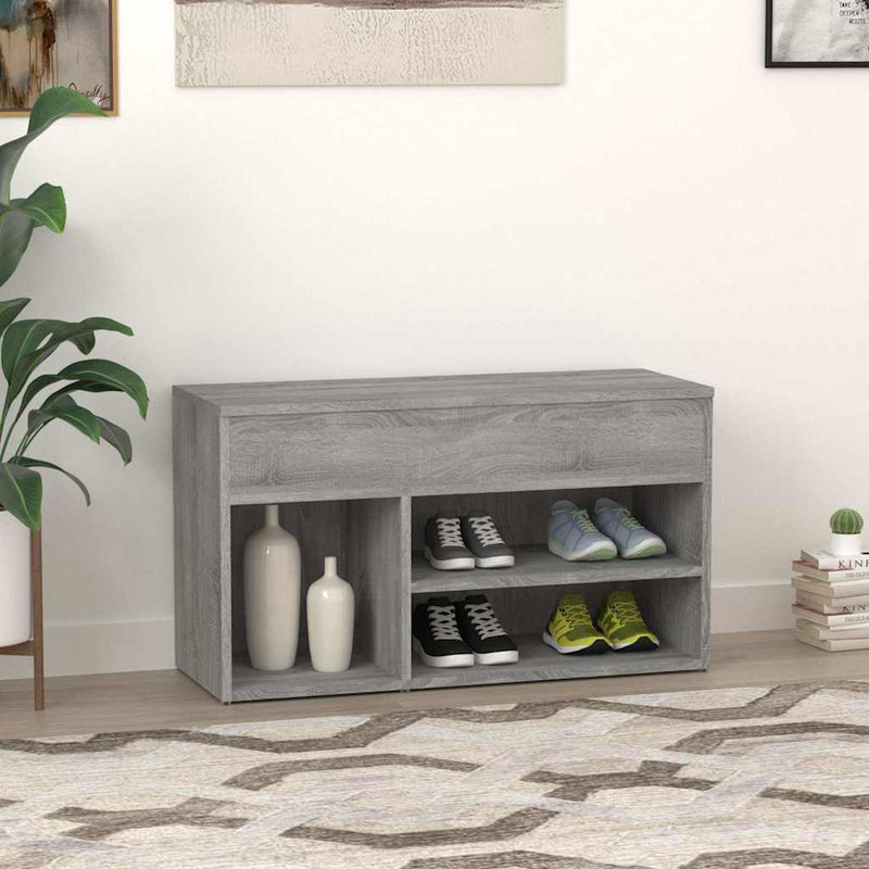 Bancă pentru pantofi stejar sonoma 80x30x45 cm lemn prelucrat