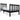 Cadru de pat mic single, negru, 75x190 cm, lemn masiv