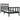 Cadru de pat mic single, negru, 75x190 cm, lemn masiv