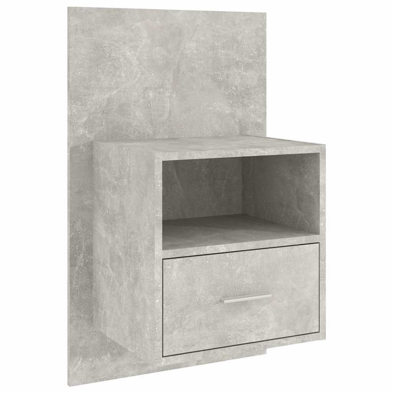 Noptieră de perete, gri beton