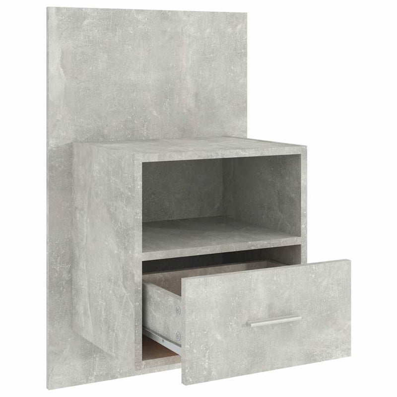Noptieră de perete, gri beton