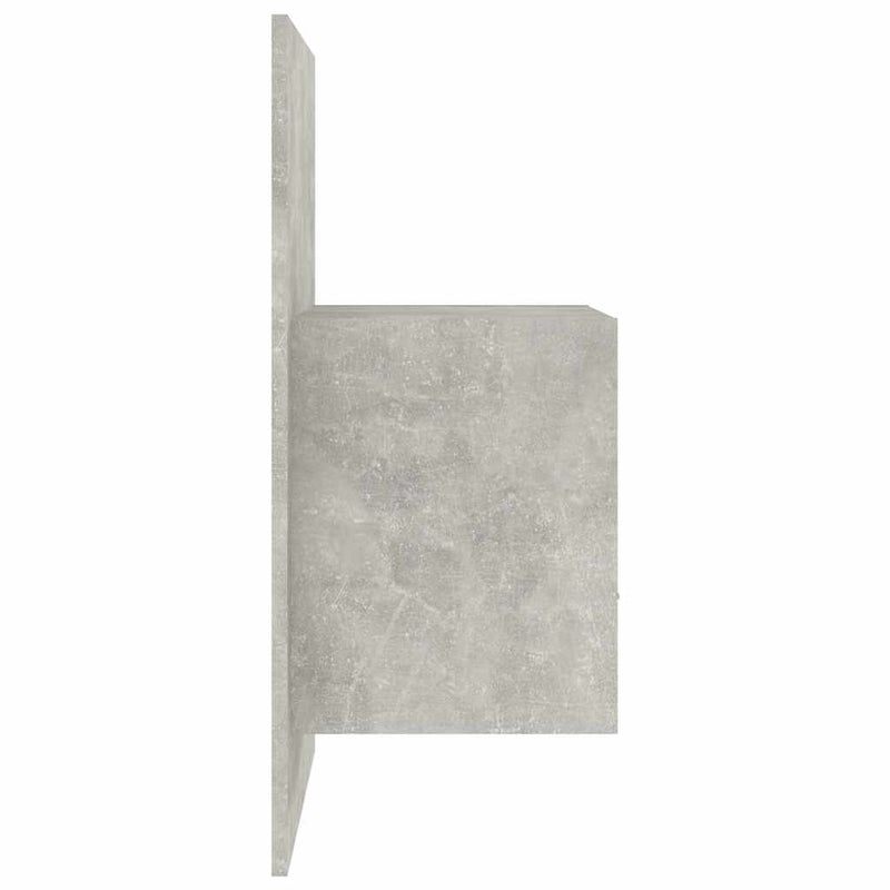Noptiere de perete, 2 buc., gri beton