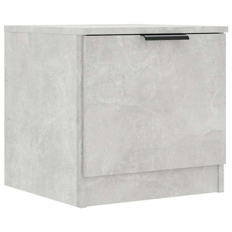 Noptiere, 2 buc., gri beton, 40x39x40 cm