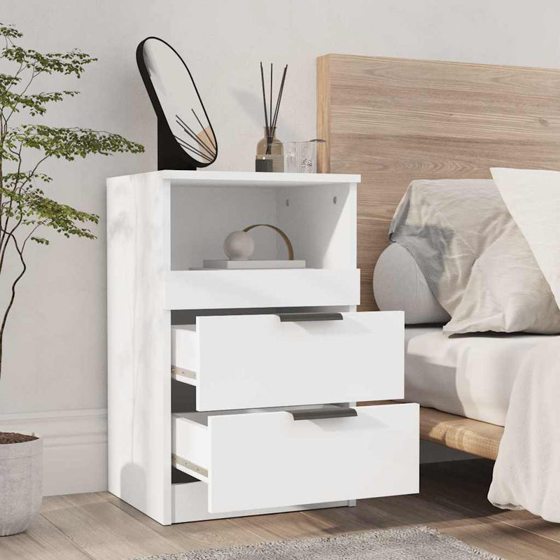 Noptiere Alb Standard Engineered wood