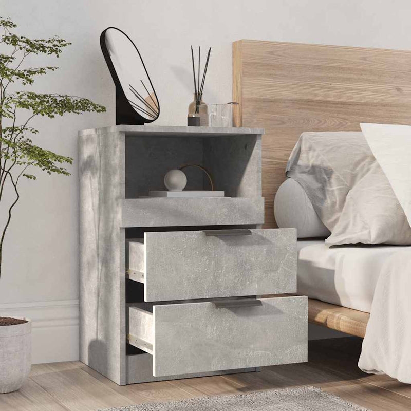 Noptiere Gri Beton Medium Engineered wood