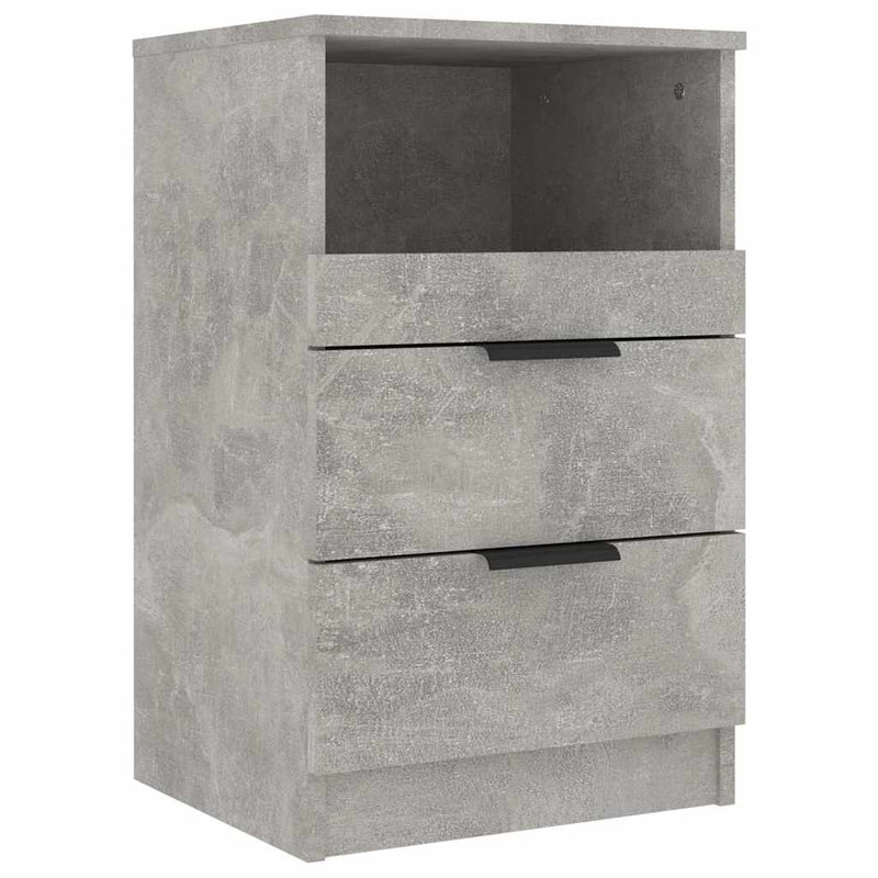 Noptiere 2 buc. Gri Beton Standard Engineered wood