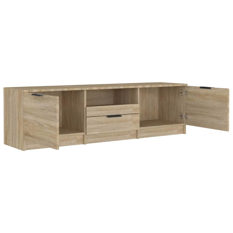 Comodă TV din stejar Sonoma 140x35x40 cm, lemn stratificat