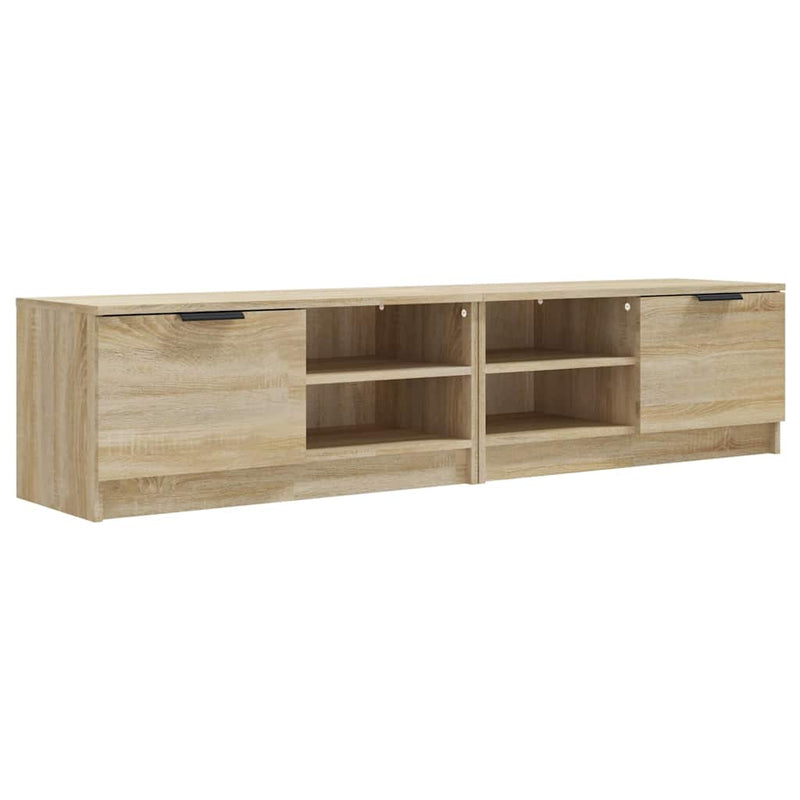 Comodă TV, 2 buc., stejar sonoma, 80x35x36,5 cm, lemn prelucrat