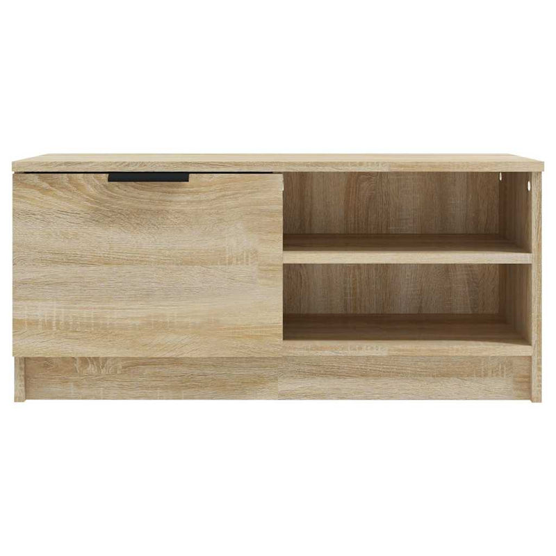 Comodă TV, 2 buc., stejar sonoma, 80x35x36,5 cm, lemn prelucrat