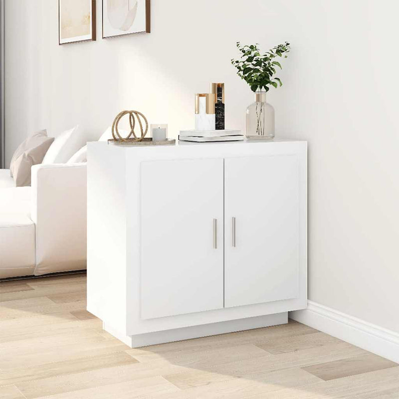 Dulap, alb, 80x40x75 cm, lemn prelucrat