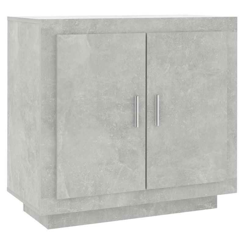 Dulap, gri beton, 80x40x75 cm, lemn prelucrat