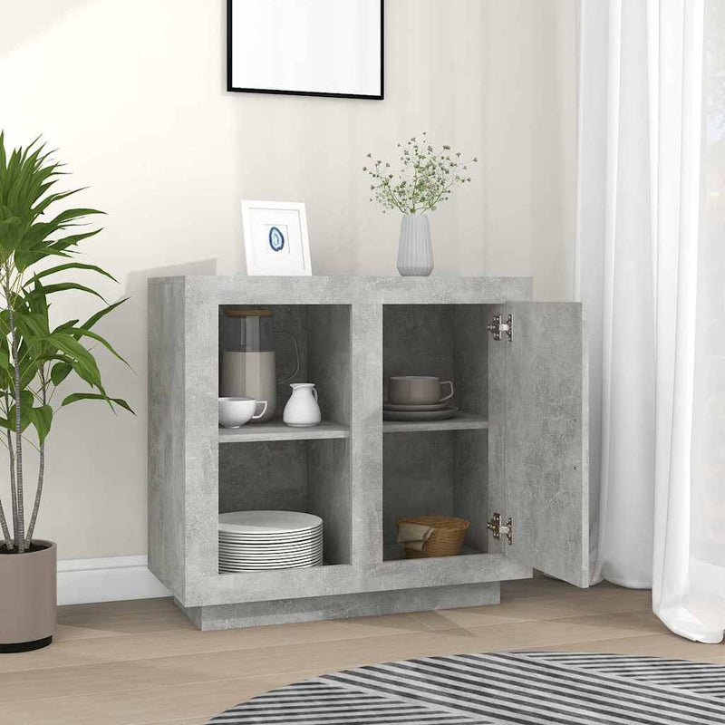 Dulap, gri beton, 80x40x75 cm