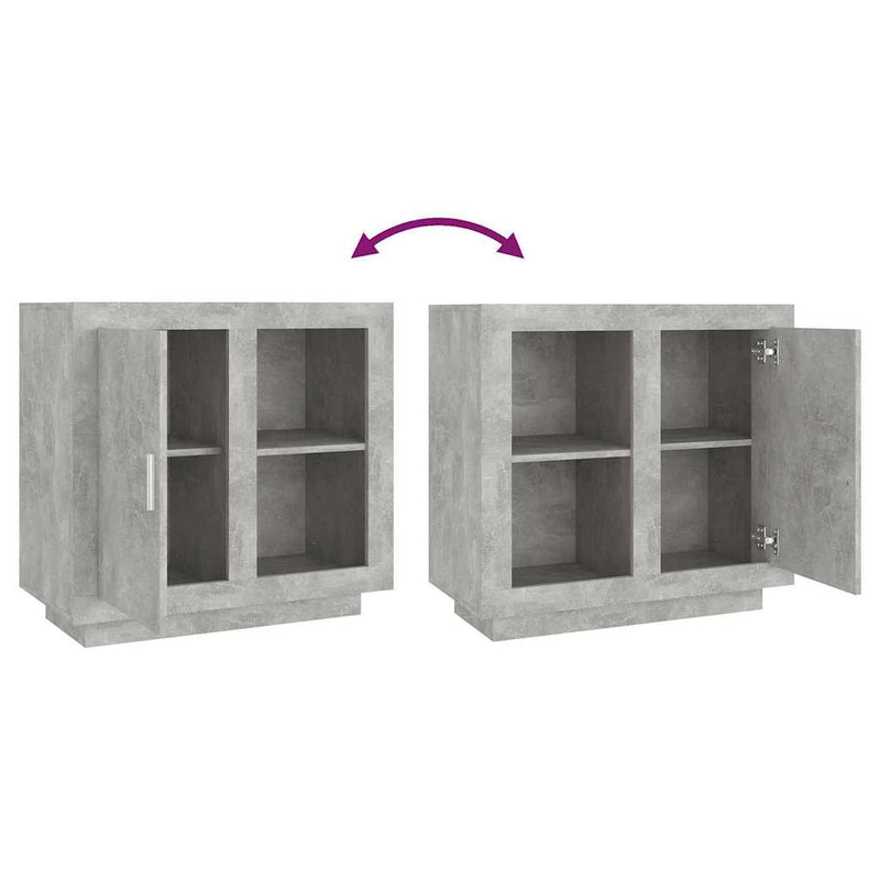 Dulap, gri beton, 80x40x75 cm