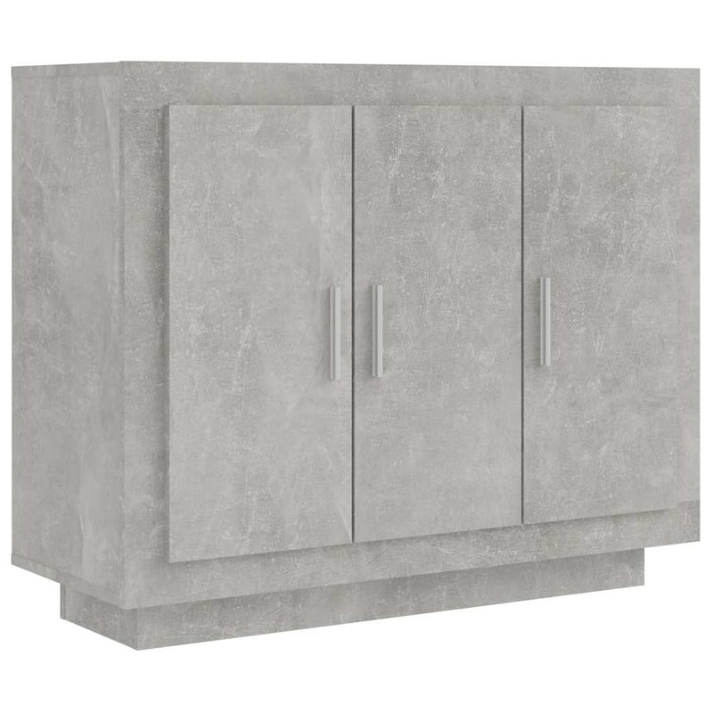 Dulap, gri beton, 92x35x75 cm, lemn compozit