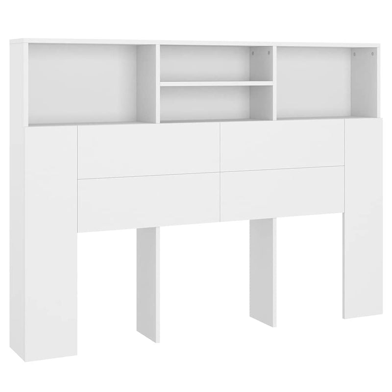 Dulap pentru tăblie de pat, alb, 140x19x103,5 cm