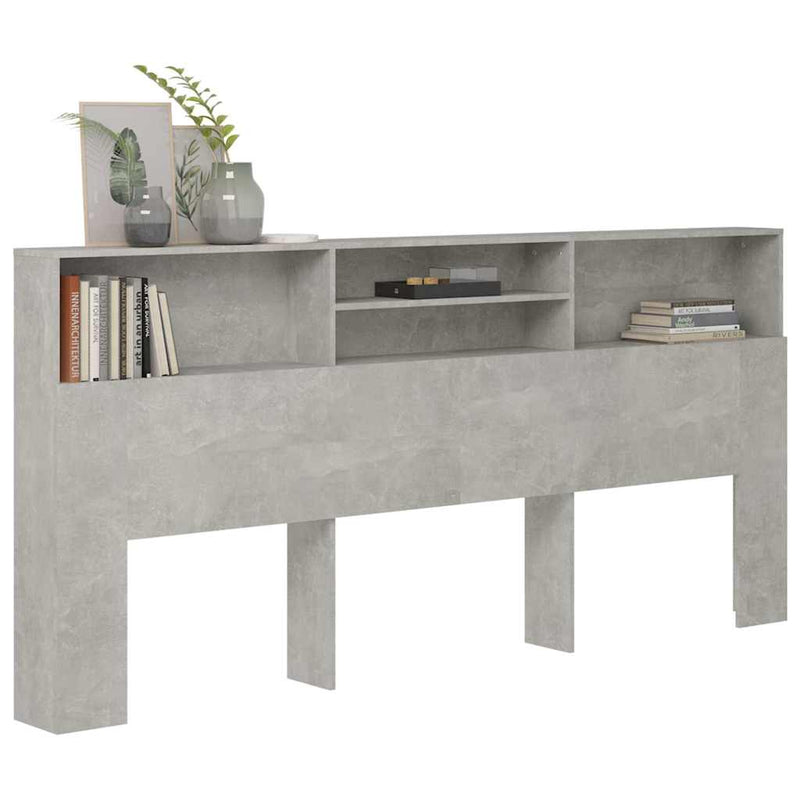 Dulap tăblie, gri beton, 220x19x101,5 cm